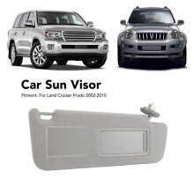 Graue, multifunktionale, robuste und langlebige Seitensonnenblende mit Lampe und Spiegel für Land Cruiser Prado, links: 7432060850B1, 74320 60850 B1