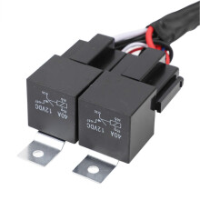 DC12V Remote Wiring Harness Kit 9.84ft 40A 16AWG Wireless Remote Wiring Harness Kit for LED Light Bar Strobe Flash Work Light 1 to 2