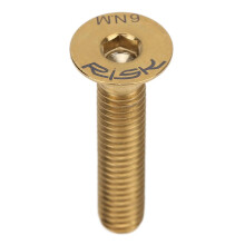 RISK Headset Stem Top Cap Fixing Bolt M6x30mm Bike Stem Bolt Screw Titanium Alloy for Bike Repair Gold