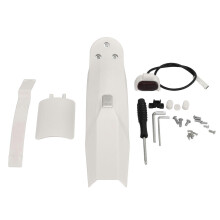 ZHIKAN Scooter Achterspatbord Achterlicht Kit met Kentekenplaathouder voor Xiaomi M365Wit