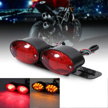 2 Stück Motorrad-Blinker in Bullet-Form, bernsteinfarben, schwarz