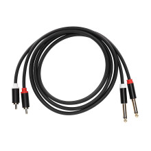 6,35-mm-Stereo-Verbindungskabel (2 x RCA auf 2 x TS), 1,5 m (4,9 ft)