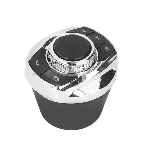 Steering Wheel Control Smart Wireless 7 Keys Black Wheel Controller with Storage Box for Universal Car Interior