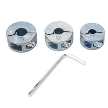 3PCS Drill Bit Stopper Collars Zinc Alloy Drilling Depth Stop Rings with Hex Wrench Open Type