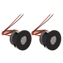 2 stuks kleine LED-spotjes 1W 80LM aluminium inbouw mini spotlamp plafond downlight voor kleedkamer, studeerkamer, auto