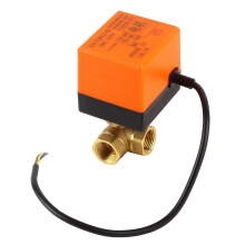 DN15 G1/2 Messing 3-weg gemotoriseerde kogelkraan voor elektrische airconditioning DC12V