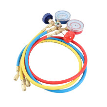 Refrigerant Manifold Gauge Air Conditioning Refrigerant Charging Hoses with Gauge for R12 R22 R404A R134A