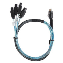 12-Gbit/s-Verbindungskabel MINI SAS 38p SFF-8654 auf 4 x SATA-Server-Datenübertragung