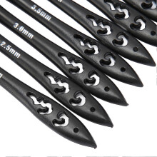 9pcs Crochet Hooks Set 2.0 to 6.0mm Ergonomic Handle Reduce Cramps Aluminum Crochet Hook for Crochet Lovers Black