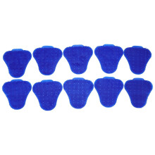 10 stuks urinoirscherm-geurverwijderaars, driehoekig, anti-spat, geurverwijderaar, geurende urinoirschermmat voor toilet, blauw