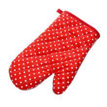 Ovenwanten, verdikt, hittebestendig, comfortabele handbescherming, geschikt voor de magnetron en keuken, rood.