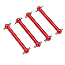 4pcs RC Metal Dog Bone Drive Shaft Front and Rear Universal Dog Bone for Tamiya TT02B 1/10 RC Car Upgrade PartsRed
