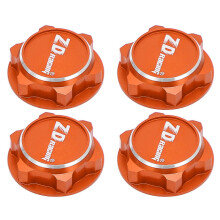 Lightweight Aluminum Alloy Hex Wheel Nuts 17mm Anti Loose Dustproof Hex Nut for 1/8 RC CarOrange