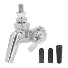 Beer Flow Control Faucet Stainless Steel Beer Tap with Dust Cover Handle for Homebrewing