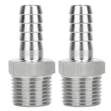 2 stuks 1/2 inch BSPT mannelijke schroefdraad verbindingsstukken pijpfittingen slangkoppelingen snelkoppelingen (BSPT 1/2 inch-10 mm)