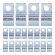 20 stuks buisklemmen met ????n gat, verzinkt, roestvrij staal, voor rubberen ringen, stalen buizen 6 mm