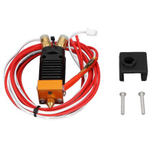 2-in-1-uit hotend kit, 2-kleurige metalen 12V 3D-printer extruder met siliconen beschermkap en schroeven voor Ender 3, CR10S en Pro24V
