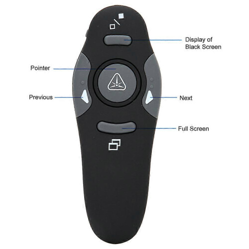 Red Lighting Electronic Page Turning Pen Plug and Play 2.4G Wireless Presentation Control 2