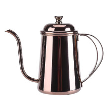 650 ml Edelstahl-Wasserkocher mit Schwanenhalsausguss, Kaffee- und Teekanne für Hauskaffee, Roségold
