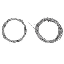 5 stuks elektrische basgitaarsnaren van roestvrij staal, zilverkleurig, vervangingsonderdelen en accessoires.