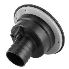 Ronde waterinlaat met vulslot en sleutel voor tank, geschikt voor camper, jacht, caravan, auto of aanhanger (zwart)