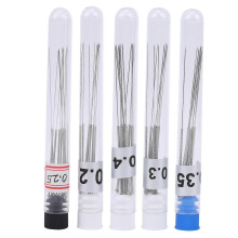 Reinigingsset voor 3D-printer nozzles, zilverkleurig roestvrij staal, 0,2/0,25/0,3/0,35/0,4 mm.