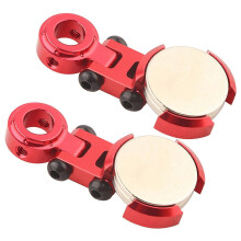 2Pcs Model Vehicle Accessories Metal Magnetic Stealth Body Post Mount for RC Car (Red)