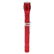 Multifunktionale, flexible Mini-Teleskop-LED-Taschenlampe mit drehbarem Lampenkopf und magnetischem Ende (Rot)