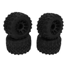 4pcs RC Monster Truck Tires Black Rubber Plastic 12mm Hex RC Accessories for Redcat for HPI for HSP for 1/10