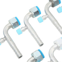 10PCS Car AC Hose Connector Universal Aluminum Fit For Cars Trucks Engineering Vehicles Air Conditioning Modification 10.5mm/0.41in 11.5mm/0.45in