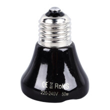 Reptile Heat Lamp Ceramic Heat Emitter No Light Emitting Heat Bulbs for Chicken Cats Parrots 50w