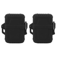 2 PCS Waterproof Lighter Case Plastic Black Sealed Pocket Lighter Container for Outdoor