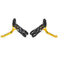 MEIJUN 1 Paar Fahrradbremshebel aus Aluminiumlegierung für Brompton 3sixty Mountainbikes, Gold