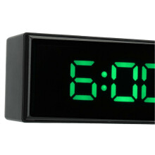 Mirrored Digital Alarm Clock Smart Light Sensing LED Display Digital Smart Clock with Two Display Mode Snooze Function Green
