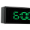 Mirrored Digital Alarm Clock Smart Light Sensing LED Display Digital Smart Clock with Two Display Mode Snooze Function Green 1