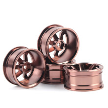 4pcs Aluminium Alloy Wheel Hub for Universal 1/10 Flat Running Drift RC CarCoffee