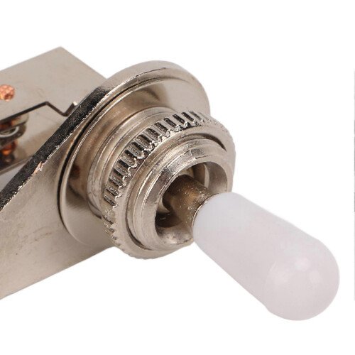 3 Way L Shaped Toggle Switch Electric Guitar Pickup Selector Replacement Tones Control PartsWhite Cap 2