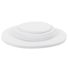 Vilt beschermmatje voor servies, anti-wrijvings opbergscheidingsmat, isolatiemat voor voedselborden, porseleinen scheidingswand (wit, 48 stuks)