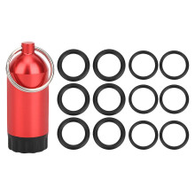 Diving Cylinder Valve Sealing Ring O Rings Mini Cylinder Storage Bottle OR MT02(Red )