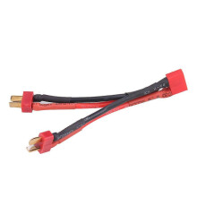 Voedingskabel met siliconen draad in Deans-stijl, T-stekker 2 mannelijk naar T-stekker 1 vrouwelijk, voor 2-6S LiPo-batterijen