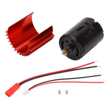 52000 Rpm High Speed Metal 370 Motor Radiator RC Car Upgrade Parts Accessories for WPL D12 (Red)