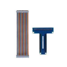 T-type GPIO-uitbreidingskaart met 40-pins platte lintkabel voor Raspberry Pi 1B+/ 2B/ 3B