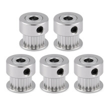 5 stuks 2GT 20T aluminiumlegering tandwiel synchrone distributieriempoelie voor 3D-printer 5 mm