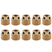 10 stuks 3D-printeraccessoires: hoogwaardig messing aandrijftandwiel voor MK7/MK8 extruder, 40 tanden