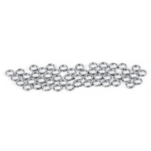 50 stuks roestvrijstalen dubbele cirkel splitring connector voor visgerei (4#)