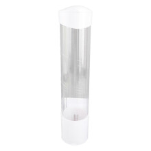 Staubabweisender Papierbecherspender aus Kunststoff, 7,5 cm, für 50 Becher, praktischer Behälter