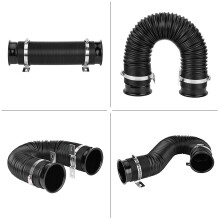 76 mm 3 inch universele auto koude luchtinlaat inlaatbuis flexibele slangset zwart