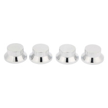 4 Stück Top-Hat-Knöpfe aus Metall zur Lautstärke- und Klangregelung von E-Gitarren und Bässen