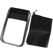 Mini Portable Folding Stool Aluminum Alloy Outdoor Chair for Fishing Camping Picnic (Silver, M)