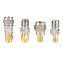 4Pcs Portable Brass Aerial Connector F to SMA Radio Converter Adapter